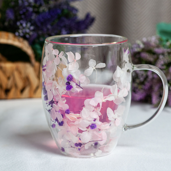 Стакан для воды, для коктейлей Hally home "Цветы", 300 мл купить по ...