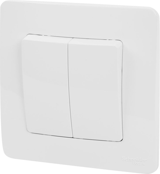 Выключатель встраиваемый Schneider Electric Blanca 2 клавиши 10 А цвет ...