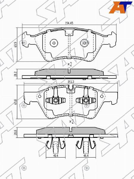 Колодки тормозные (Спереди) Mercedes-Benz E-Class 02-09 / M-Class 05-11