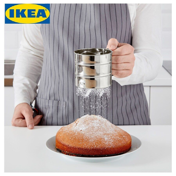 Кружка-сито IKEA - IDEALISK (ИДЕАЛИСК), из нержавеющей стали, для муки ...