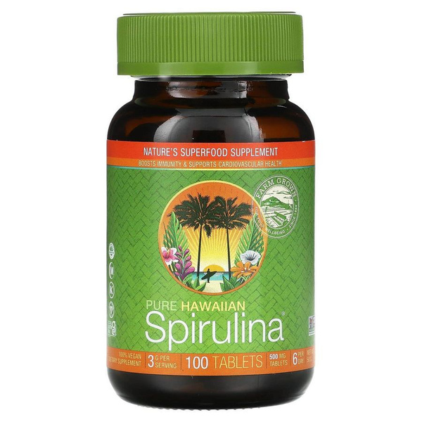 Пищевая добавка Nutrex Hawaii, Pure Hawaiian Spirulina, 100 таблеток ...