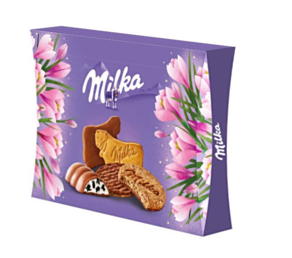 Подарочный набор печенья и молочного шоколада ассорти MILKA 159 г ...