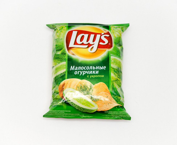 Чипсы Lays Малосольные огурчики с укропом 140 гр - 2 шт - купить с ...