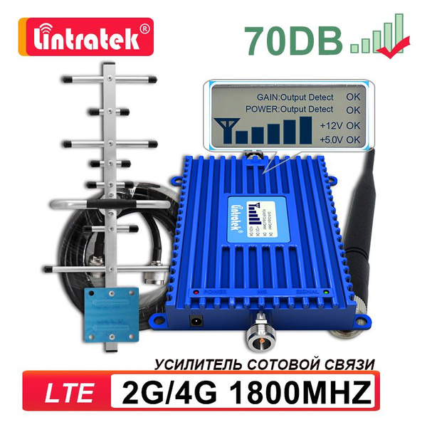 Lintratek 1800MHz DCS усилитель сотовой связи и интернета 4G LTE 1800 ...