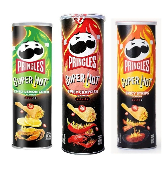 Картофельные чипсы Pringles Crayfish& Stripe & Lemon crabs/ Принглс ...