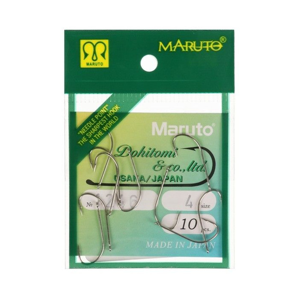 Maruto, Крючки Maruto 1246, цвет Ni, № 4, 2 набора по 10 штук - купить ...
