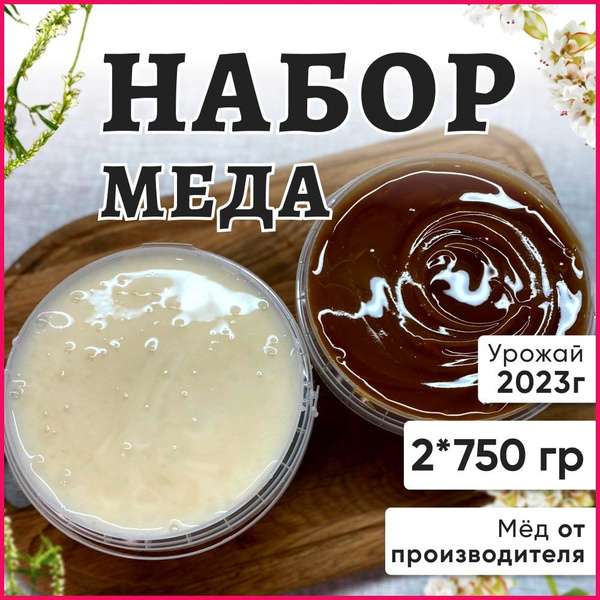 Мед белый донник и гречишный Натуральный мёд 1500 грамм - купить с ...