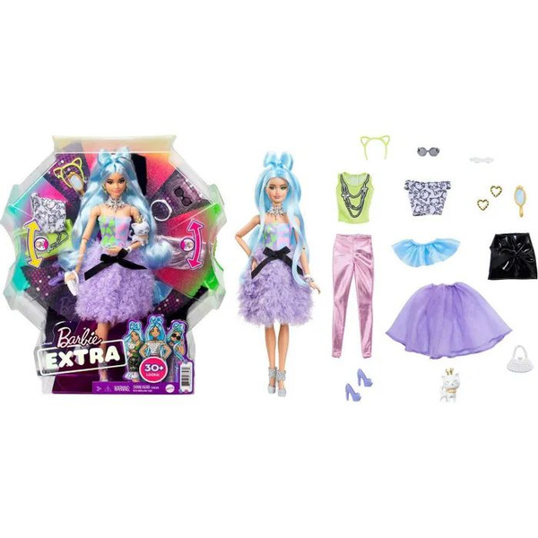 Кукла Barbie Экстра с длинными светло-голубыми волосами - купить с ...