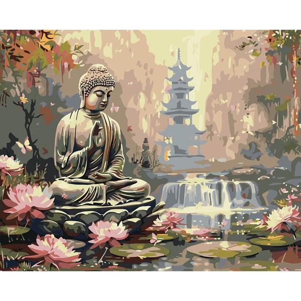 Картина по номерам Цветное на холсте с подрамником "Религия буддизм ...