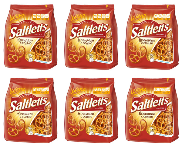 Saltletts Крендели с солью, 150 г, 6 уп - купить с доставкой по ...