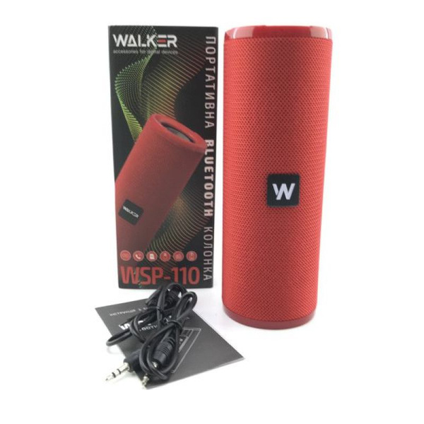 Портативная колонка WALKER WSP-110, (5Втх2дин, Bluetooth,18х6см ...