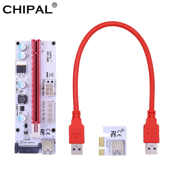 Riser PCI-E удлинитель CHIPAL VER008S PCIE райзер для видеокарты плата ...