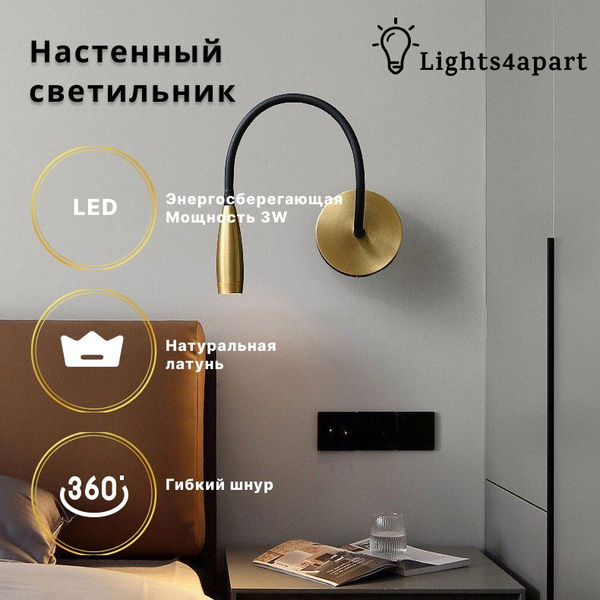 Настенный светильник Eldo_БЕЗ КНОПКИ ПЕРЕКЛЮЧЕНИЯ, LED купить по ...