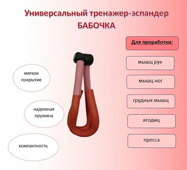 Эспандер Бабочка, max нагрузка 10 кг - купить по выгодной цене в ...