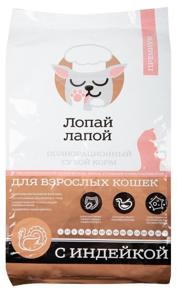 Сухой корм для кошек со вкусом индейки - купить с доставкой по выгодным ...