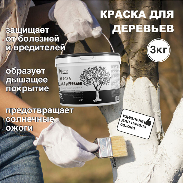 Краска PARITET для садовых деревьев Быстросохнущая, Водная, Матовое ...