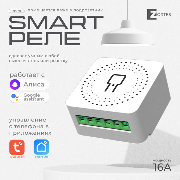 Умное реле, смарт реле, модуль умный дом 16А WiFi Tuya, Smart Life с ...