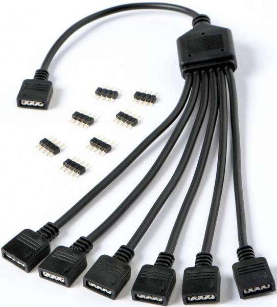 Характеристики Разветвитель 4-pin RGB - 6x 4-pin RGB, 0.3м, GELID (CA ...