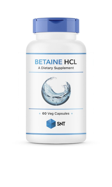Бетаин Гидрохлорид и Пепсин SNT Betaine HCL & Pepsin 60 капсул - купить ...
