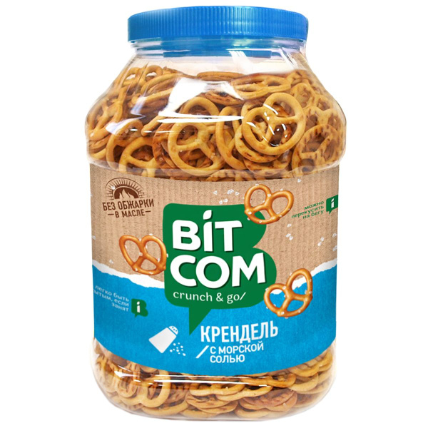 Bitcom Сушки Крендель с морской солью, 450 г - купить с доставкой по ...
