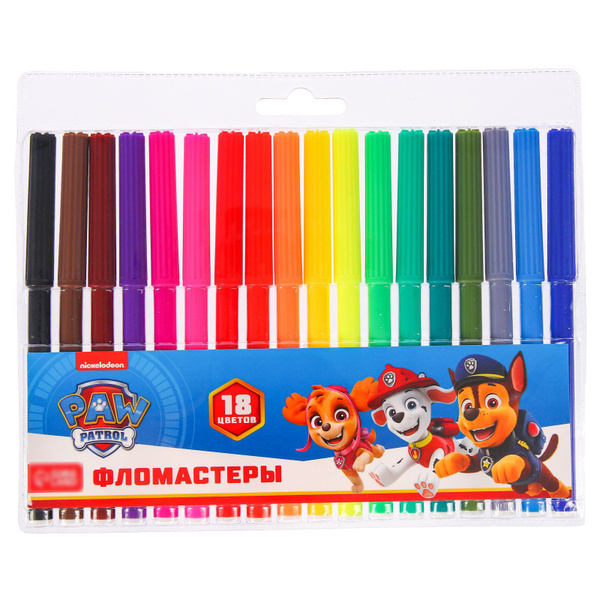 Фломастеры, 18 цветов, PAW PATROL - купить с доставкой по выгодным ...