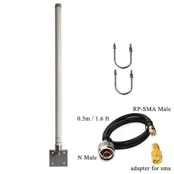 Wi-Fi антенна двойная полоса 2,4 ГГц 5,8 ГГц 12DBI RP-SMA для сетевой ...