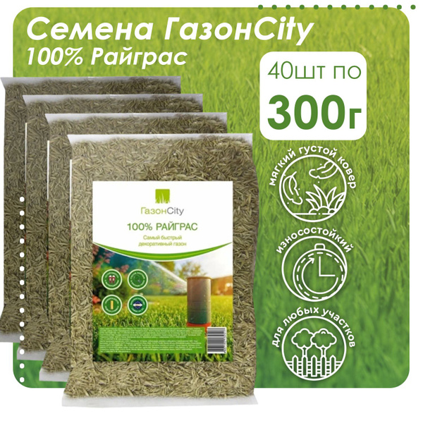 Газонные травы ГазонCity 100% Райграс - купить по выгодным ценам в ...
