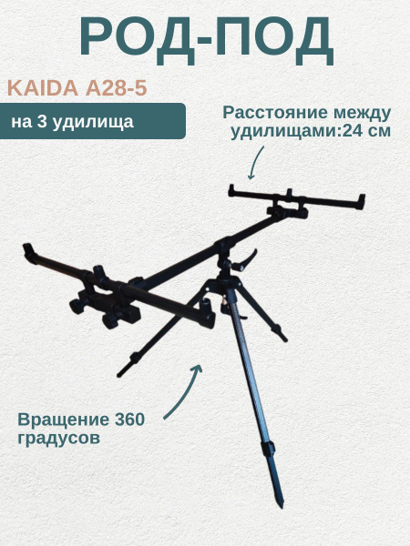 Род под для рыбалки Каида A28-5 на 3 удилища купить c доставкой на OZON ...