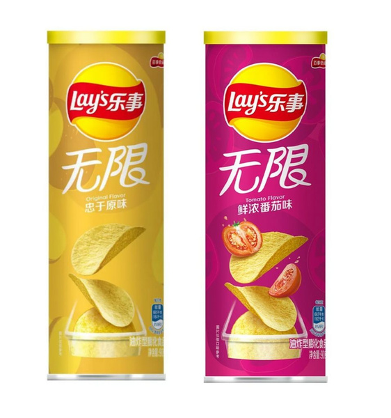 Чипсы Lay's набор 2шт (соль, томат) 90 гр 2шт - купить с доставкой по ...