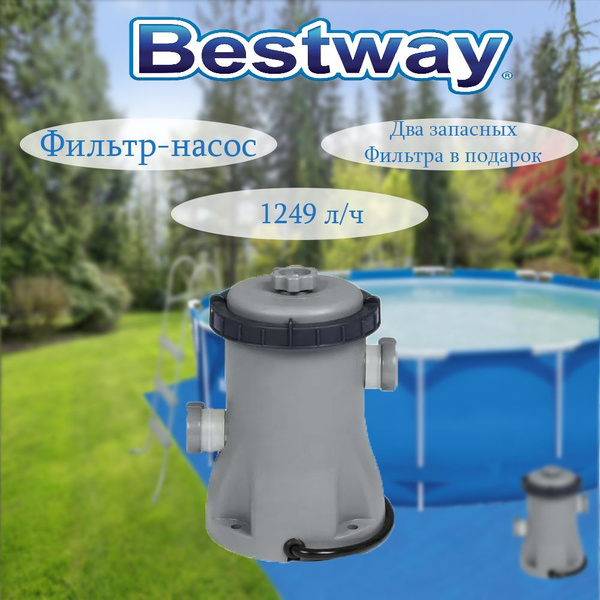 Фильтр-насос для бассейнов Bestway с производительностью 1249 литров в ...