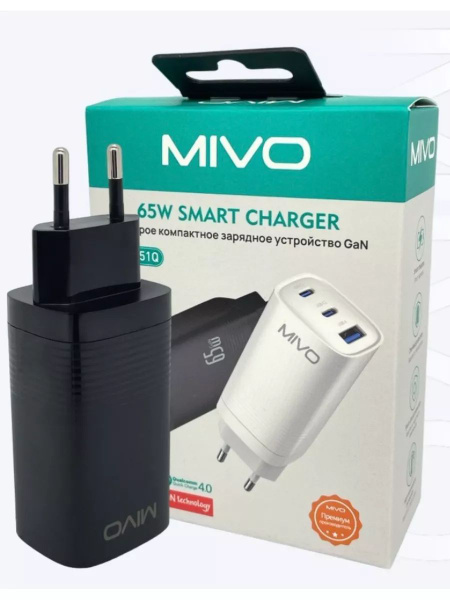 Сетевое зарядное устройство GOODSTORAGE Mivo MP-651Q, 65 Вт - купить по ...