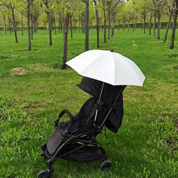 Зонт для коляски Белый 70 см универсальный с креплениями - купить с ...