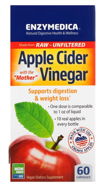 Apple Cider Vinegar 710 mg (Яблочный уксус 710 мг) 60 капсул ...