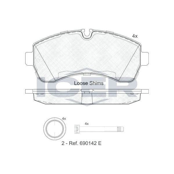 141785 торм колодка перед MERCEDES-BENZ SPRINTER (B906 / 907) 06>