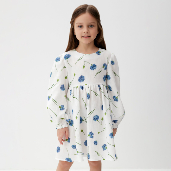 Платье детское с дл. рукавом KAFTAN "Васильки", Девочки, На любой сезон ...
