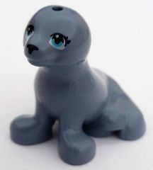 Деталь Lego Seal, Friends with Black Nose and Medium Azure Eyes Pattern ...