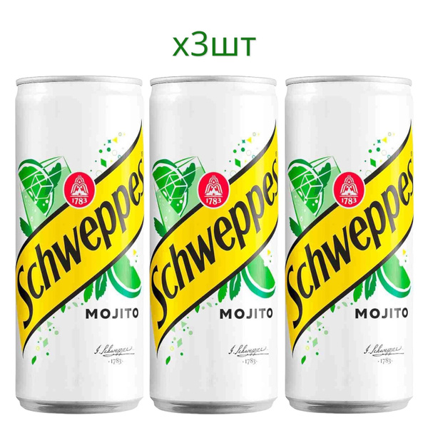 Газированный напиток Швепс Мохито Schweppes Mojito (Польша), 330 мл * 3 ...