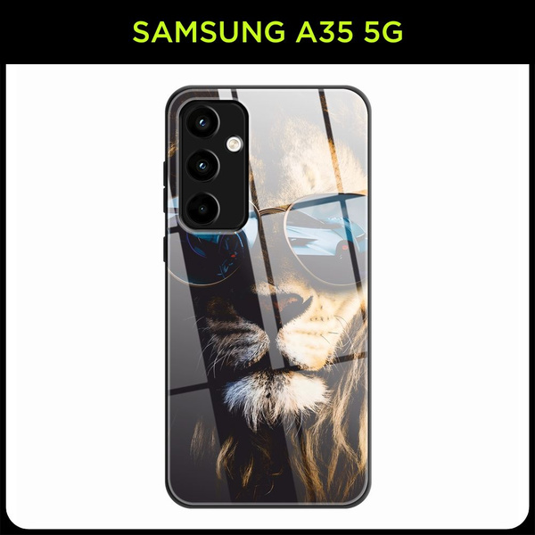 Стеклянный чехол на Samsung Galaxy A35 5G / Самсунг А35 5G с принтом ...