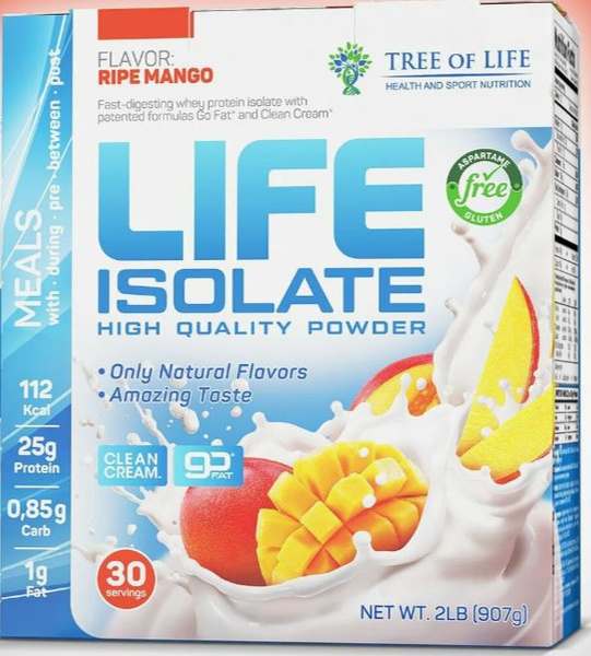 Протеин Tree of Life Isolate, 907 г, вкус: манго - купить с доставкой ...