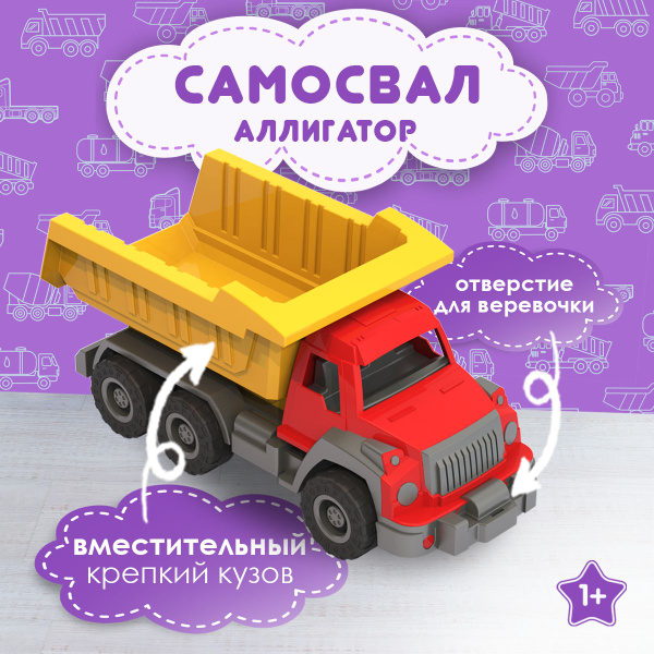 Машинка самосвал детский большой "Аллигатор", игрушки для мальчиков ...