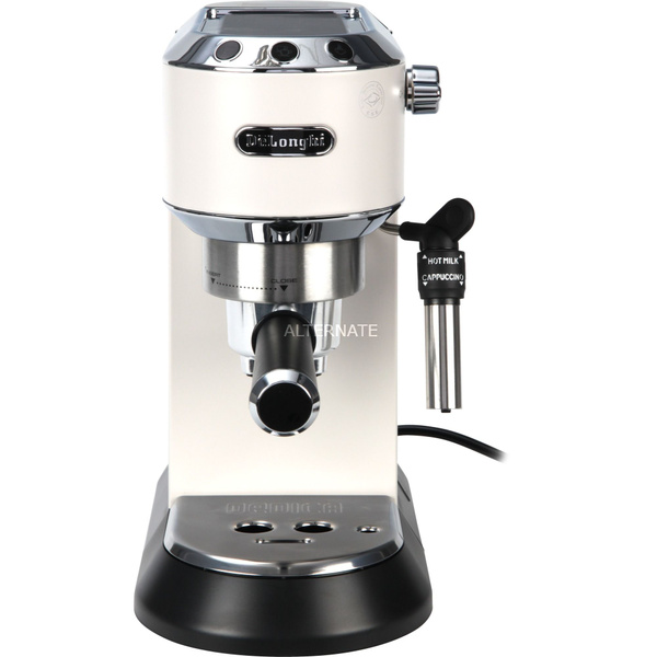 Рожковая кофеварка DeLonghi Dedica EC685.W белая с капучинатором ...