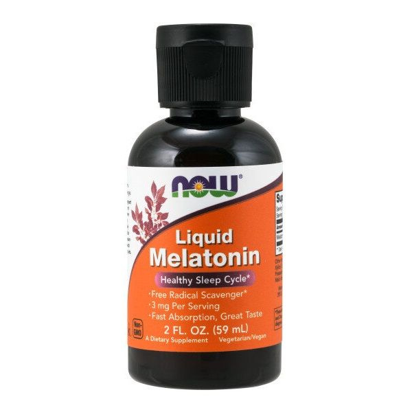 НАУ Жидкий Мелатонин 3 мг / NOW Liquid Melatonin (59 мл.) - купить с ...