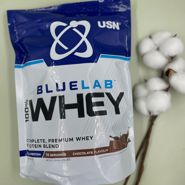 USN BlueLab 100% Whey Chocolate БЛЮЛАБ 100% ВЕЙ ПРЕМИУМ ПРОТЕИН со ...