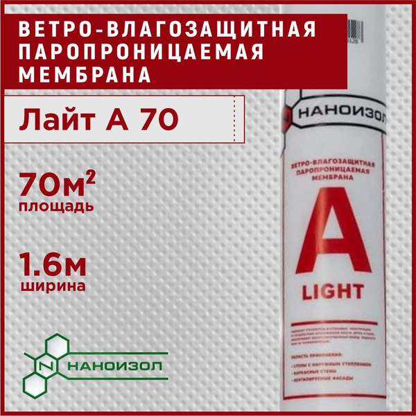 Ветро влагозащитная мембрана ветрозащита для стен и кровли НАНОИЗОЛ ...