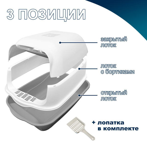 Лоток для кошек закрытый большой домик с бортами COST-CW8016 - купить с ...
