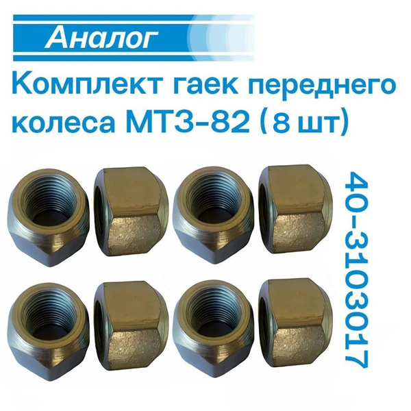 Гайка колеса МТЗ переднего МТЗ-80/82, 822, 922 (М18х1,5) (MP)