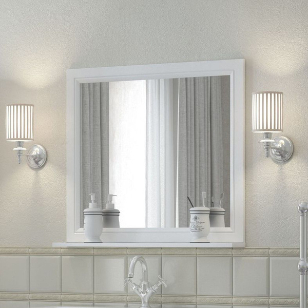 Зеркало для ванной VM "Зеркало карол с полкой", 70 см х 80 см - купить ...