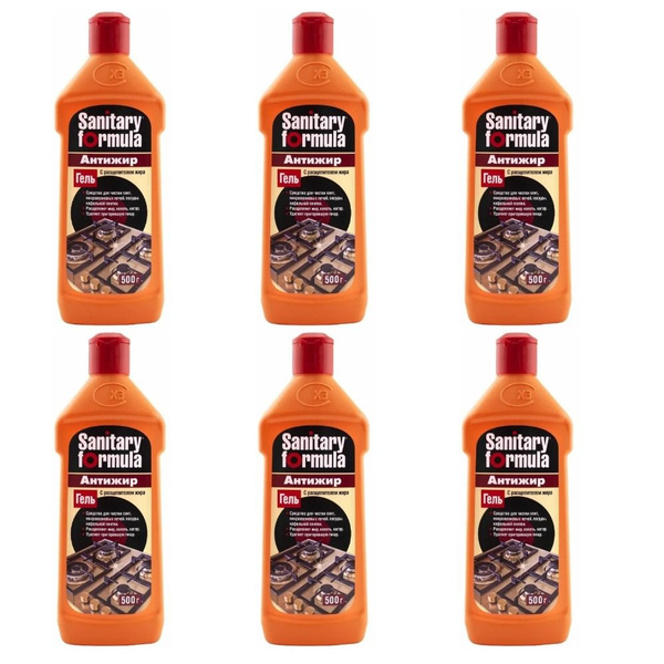 Sanitary formula Средство для чистки кухонных плит, 500 мл, 6 шт ...