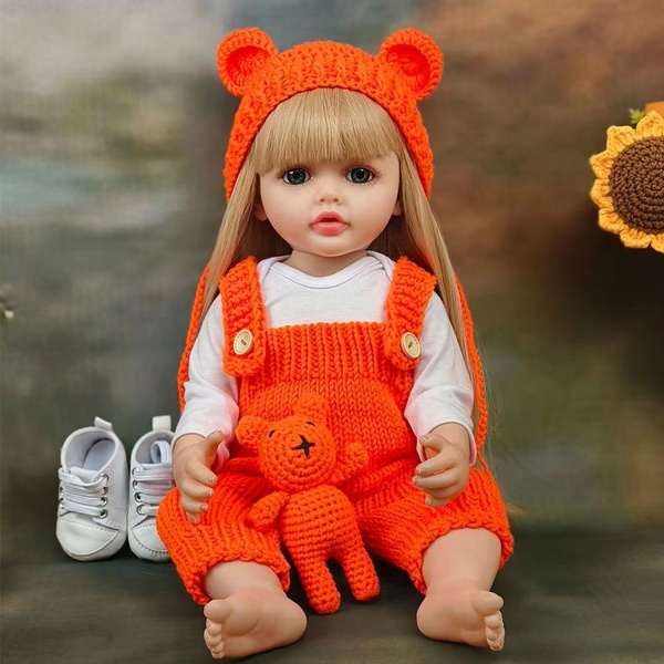 Кукла реборн 55cm Мягкий силикон по всей поверхности девушка Reborn ...
