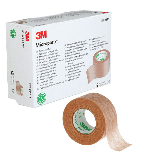 3М Micropore Пластыри гипоаллергенные фиксирующие бежевые Микропор 2.5 ...